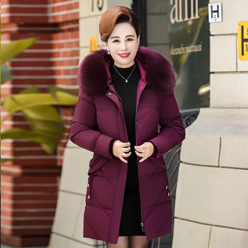 Women Colorful Fur Collar Long Hooded Oversize Winter Down Coat Thick Warm Jacket Cotton Padded Wadded Parkas 3D Big Pocket 
Women Colorful Fur Collar Long Hooded Oversize Winter Down Coat Thick Warm Jacket Cotton Padded Wadded Parkas 3D Big Pocket