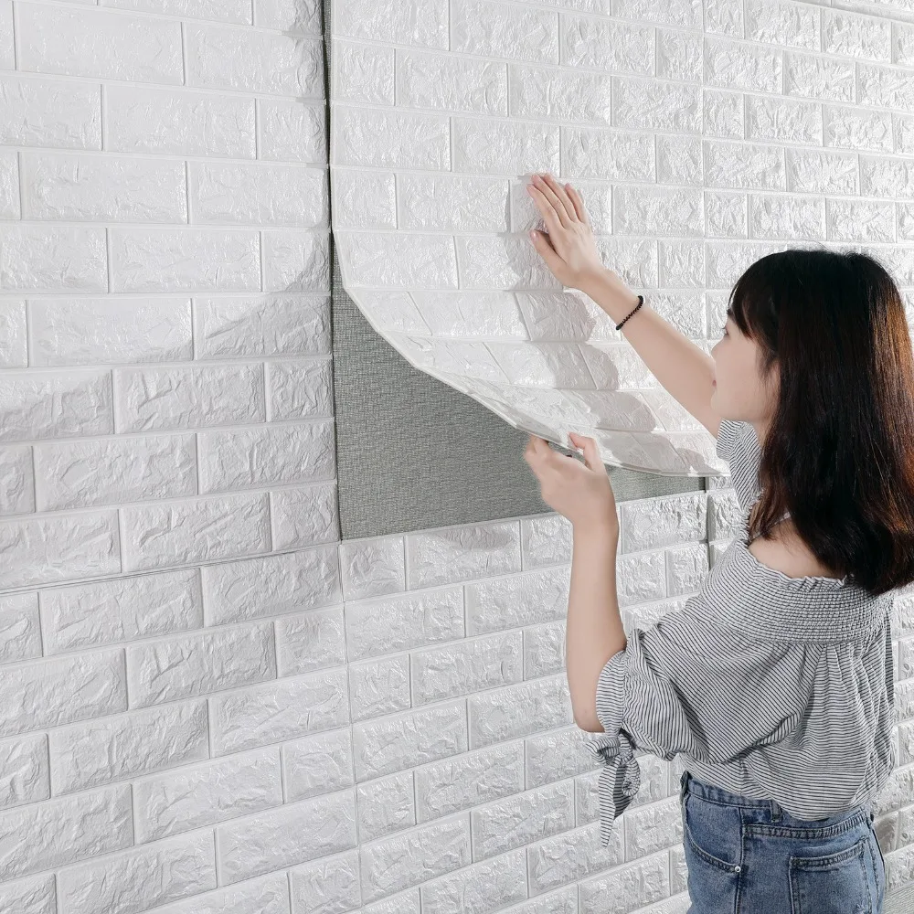 3D наклейки на кирпичные стены водостойкие пенопластовые для спальни DIY клейкие