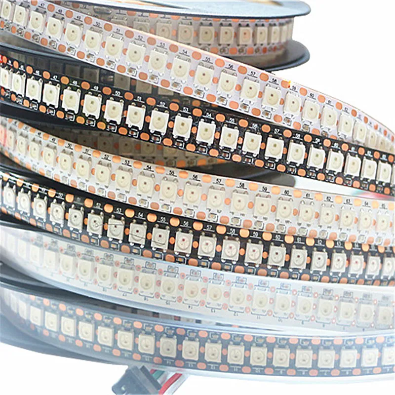 Пиксельная светодиодная ленсветильник 1 м 5 В 5050 RGB полноцветная умная 144