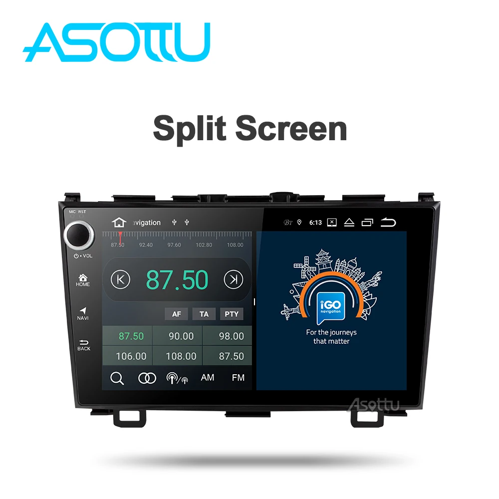 Asottu HO601 android 9 0 PX6 автомобильный dvd gps для Honda CRV 2006 2011 с автомобильным Радио Видео