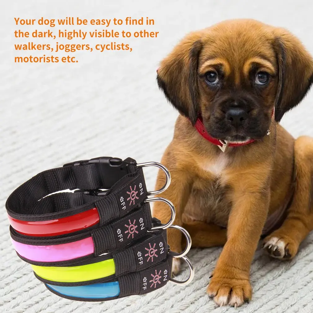 Usb Reflective Leather Led Lattice Light Collar Collar Lattice Dog Collar Collar Usb Charging Led Lattice Light Collar