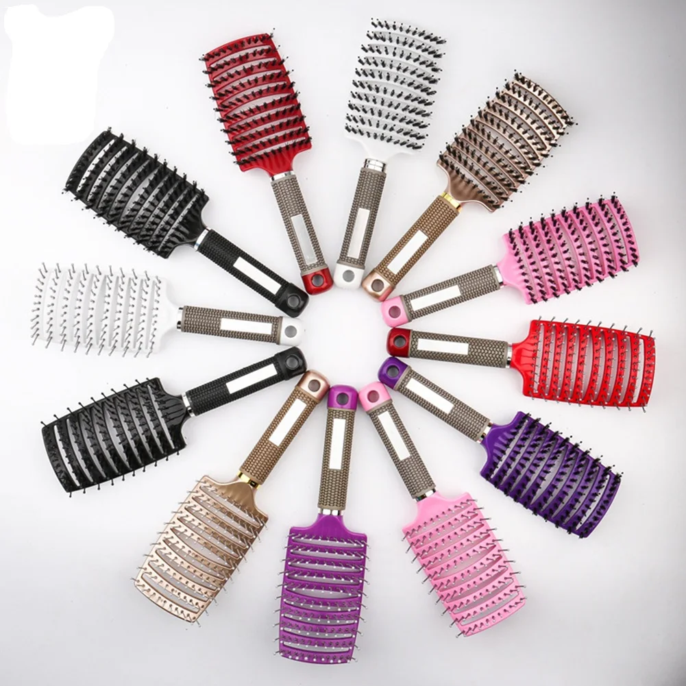 Large Curved Comb Boar Bristles Massage Comb Women Wet Curly Detangle Hair Brush for Salon Hairdressing Styling Tools
Large Curved Comb Boar Bristles Massage Comb Women Wet Curly Detangle Hair Brush for Salon Hairdressing Styling Tools