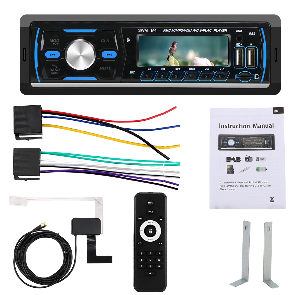 1 DinCar MP3 Player Digital Media Receiver Remote Control Bluetooth Car Stereo Radio Receiver Support FM/AM/RDS/DAB/DAB +/MP3
1 DinCar MP3 Player Digital Media Receiver Remote Control Bluetooth Car Stereo Radio Receiver Support FM/AM/RDS/DAB/DAB +/MP3