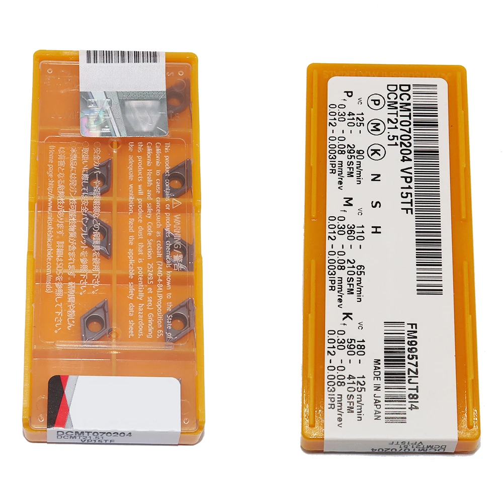 10PCS DCMT070204 VP15TF Carbide Inserts Internal Turning DCMT High Quality CNC Lathe Tool Machine Accessories
10PCS DCMT070204 VP15TF Carbide Inserts Internal Turning DCMT High Quality CNC Lathe Tool Machine Accessories