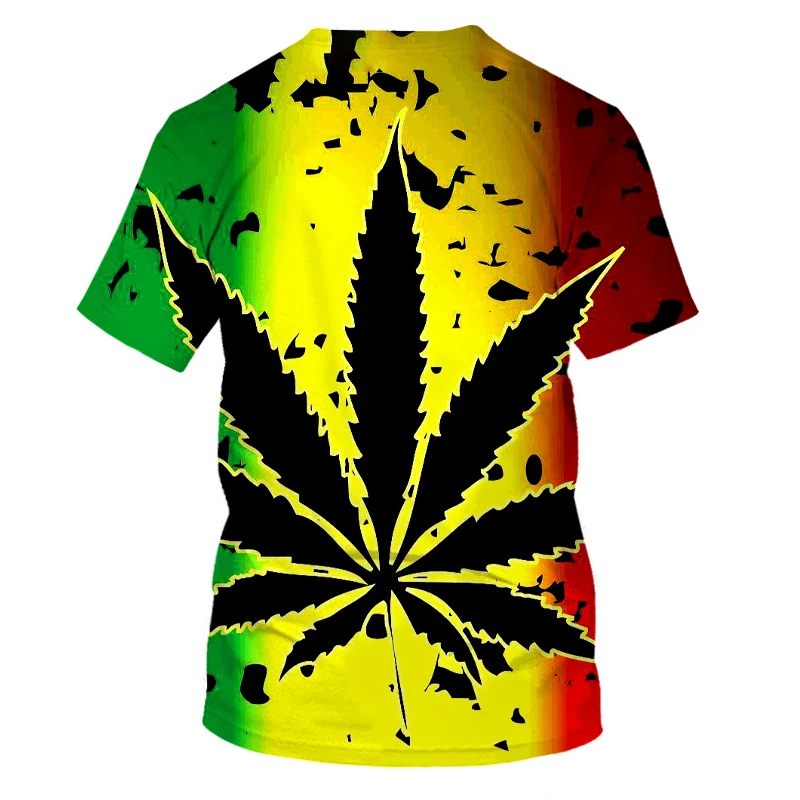 Personality anthropomorphic smoking natural weed 3D T-shirt, fresh leaves, bird summer parent-child cool round neck top size 
Personality anthropomorphic smoking natural weed 3D T-shirt, fresh leaves, bird summer parent-child cool round neck top size