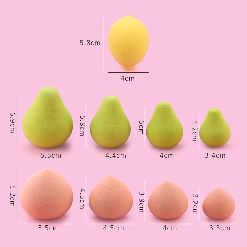 

Cute Makeup Sponge Set Soft Elasticity Puff Fruit Shape Foundation Concealer Cosmetic Powder Mixed Blender Beauty Makeup Tool