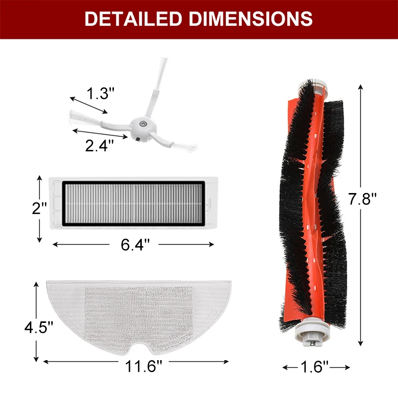 33/28/25pcs HEPA Filter Side Brush Roll Brush Mop Colth for Xiaomi 1S Robot S50 S51 S55 S5 S6 Vacuum Cleaners Parts Accessories
33/28/25pcs HEPA Filter Side Brush Roll Brush Mop Colth for Xiaomi 1S Robot S50 S51 S55 S5 S6 Vacuum Cleaners Parts Accessories