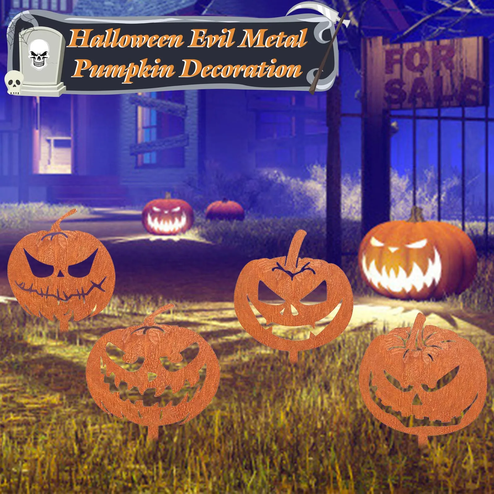 Halloween Metal Pumpkin Garden Decoration Home Garden Decoration House Decor Horror Decor Halloween party
Halloween Metal Pumpkin Garden Decoration Home Garden Decoration House Decor Horror Decor Halloween party