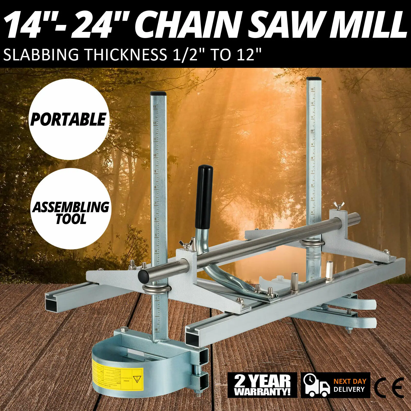 Portable Chain Saw Mill Planking Milling From 14" to 24" Guide Bar Chainsaw Mill Chain Saws Lumber Cutting Tool Kit
Portable Chain Saw Mill Planking Milling From 14" to 24" Guide Bar Chainsaw Mill Chain Saws Lumber Cutting Tool Kit