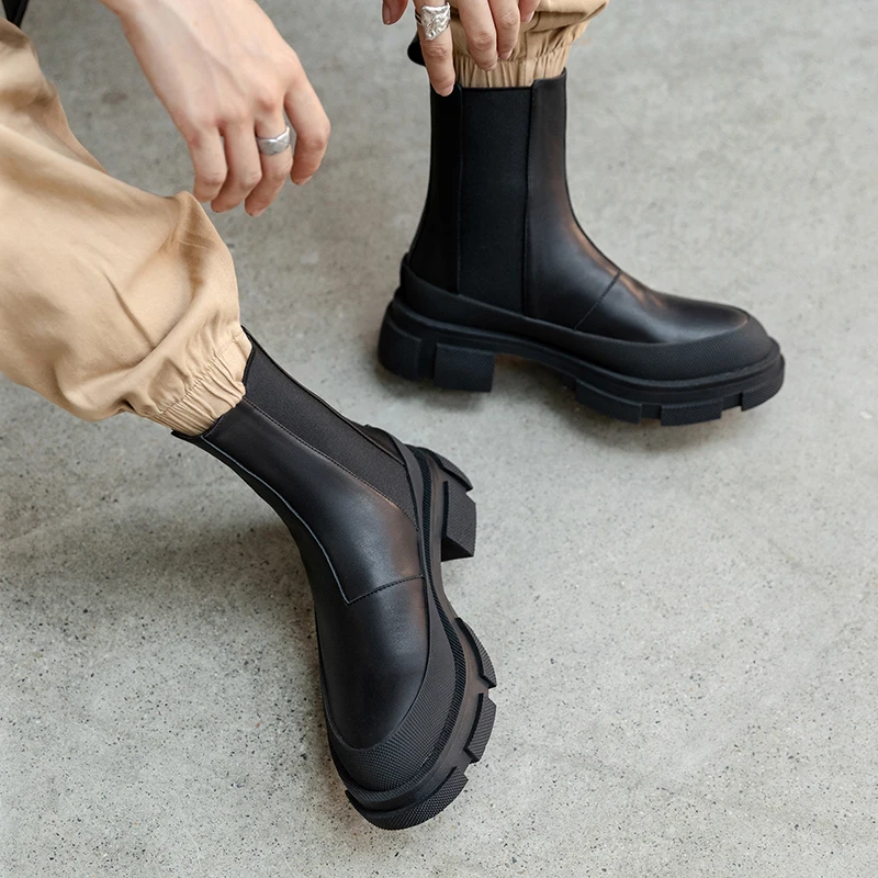Rizabina Real Leather Woman Ankle Boots Fashion Platform Warm Winter Shoes Women Casual Daily Thick Heel Boot Lady Size 34-40
Rizabina Real Leather Woman Ankle Boots Fashion Platform Warm Winter Shoes Women Casual Daily Thick Heel Boot Lady Size 34-40