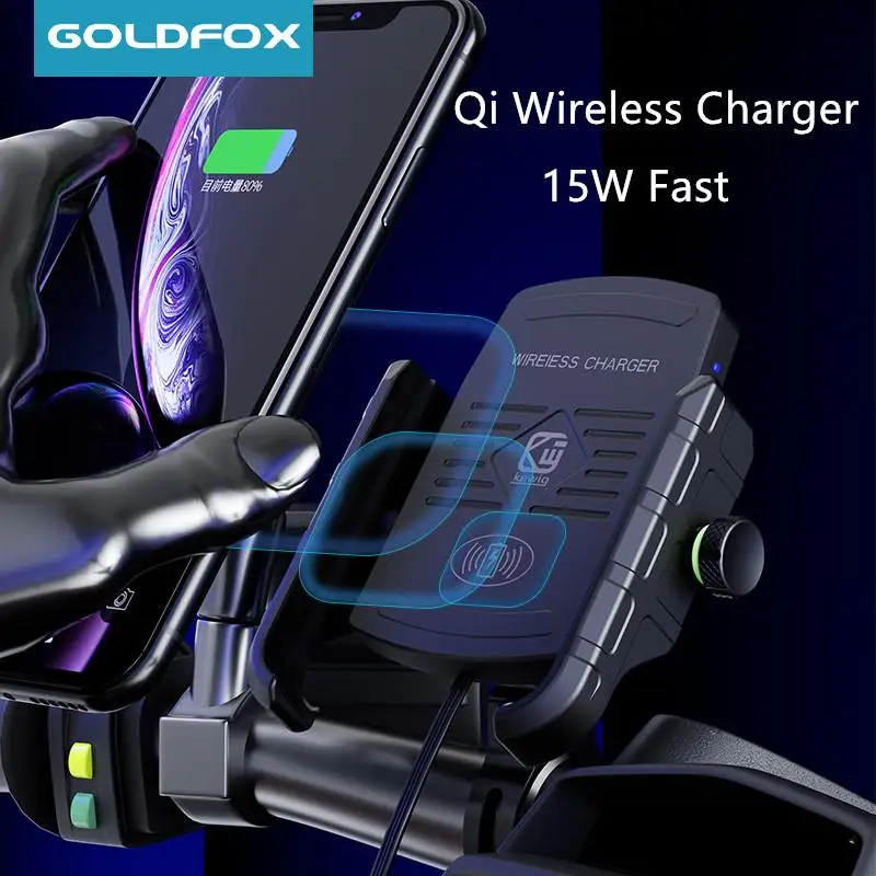 15W Qi Wireless Charger Motorcycle Bike Phone Holder Stand for iPhone 12 11 pro XR Samsung Note 20 Fast Wireless Charging Mount
15W Qi Wireless Charger Motorcycle Bike Phone Holder Stand for iPhone 12 11 pro XR Samsung Note 20 Fast Wireless Charging Mount