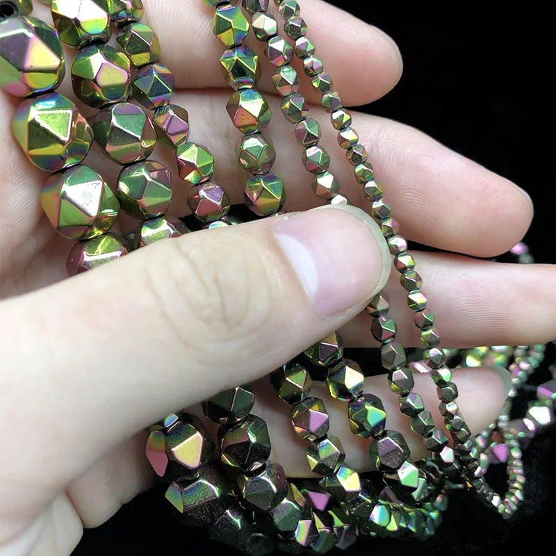 Faceted NEW Green Colorful Round Hematite Beads 3 4 6 8 10mm Charms Spacer Loose Beads For DIY Jewelry Making Bracelet Findings
Faceted NEW Green Colorful Round Hematite Beads 3 4 6 8 10mm Charms Spacer Loose Beads For DIY Jewelry Making Bracelet Findings