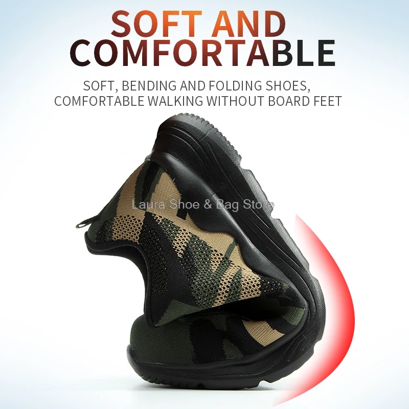 Lightweight Safety Shoes Men Boots Camouflage Work Shoes Construction Indestructible Shoes Work Sneakers Women Security Boots
Lightweight Safety Shoes Men Boots Camouflage Work Shoes Construction Indestructible Shoes Work Sneakers Women Security Boots