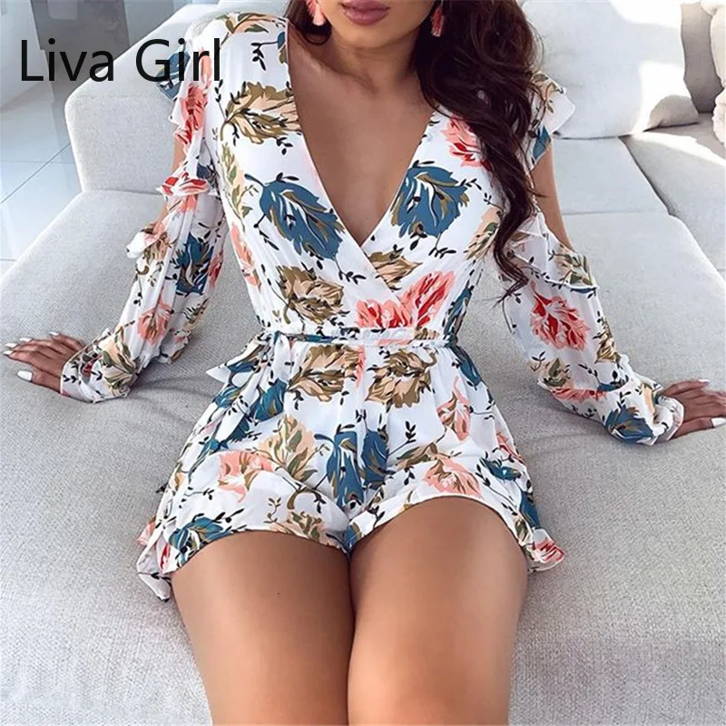 Autumn Rompers Summer Playsuits Women's Jumpsuit Shorts Fashion Floral Printing Jumpsuit V-neck Hollow Out Sexy Beach Playsuit
Autumn Rompers Summer Playsuits Women's Jumpsuit Shorts Fashion Floral Printing Jumpsuit V-neck Hollow Out Sexy Beach Playsuit