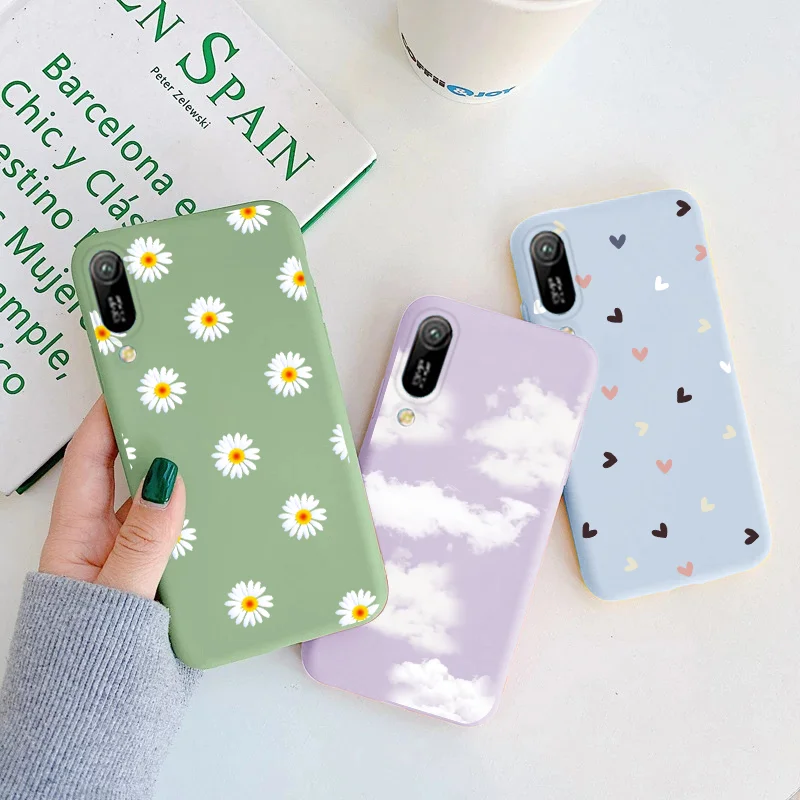 Для Huawei Y6 2019 чехол 6 09 "мягкий силиконовый облака на заднюю часть для y62019 Цветок