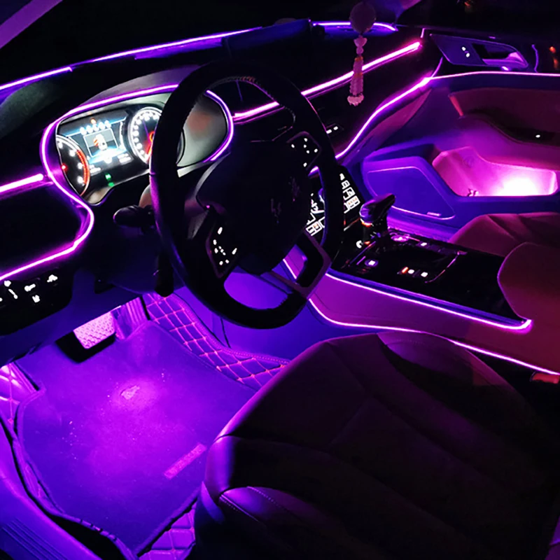 RGB Flexible Atmosphere Lamp LED Car Neon Lamp EL Neon Wire Strip Light App Sound Control 12V Interior Decorative Ambient Lights
RGB Flexible Atmosphere Lamp LED Car Neon Lamp EL Neon Wire Strip Light App Sound Control 12V Interior Decorative Ambient Lights