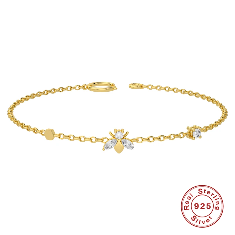 Браслет-цепочка женский из серебра 925 пробы с подвеской в виде пчелы
Браслет-цепочка женский из серебра 925 пробы с подвеской в виде пчелы