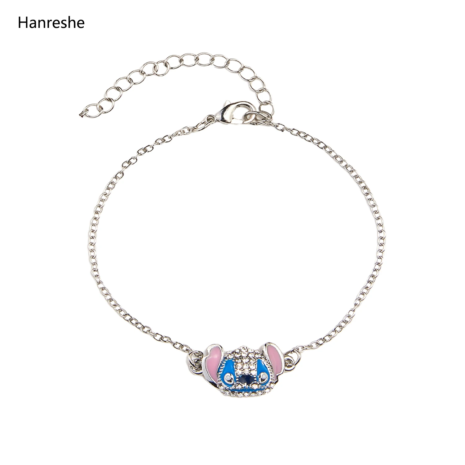 Hanreshe Cartoon Bracelet Punk Jewelry Stainless Steel Chain Blue Enamel Stitch Crystal Gretty Bracelet DIY Women Girl Gift
Hanreshe Cartoon Bracelet Punk Jewelry Stainless Steel Chain Blue Enamel Stitch Crystal Gretty Bracelet DIY Women Girl Gift