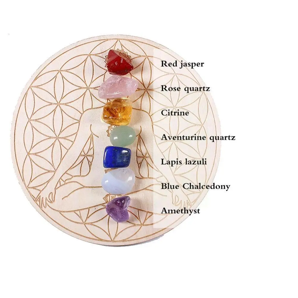 Natural Crystal Column Seven Star Array Energy Stone Matching Wooden DIY Chakra Wobble Set Stone Healing Plate Board T0W6 
Natural Crystal Column Seven Star Array Energy Stone Matching Wooden DIY Chakra Wobble Set Stone Healing Plate Board T0W6