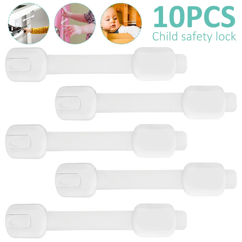 10Pcs Child Safety Cabinet Locks with Adjustable Strap Baby Proof Latches Locks Adhesive No Drilling for Cabinet/Drawer/Toilet
10Pcs Child Safety Cabinet Locks with Adjustable Strap Baby Proof Latches Locks Adhesive No Drilling for Cabinet/Drawer/Toilet