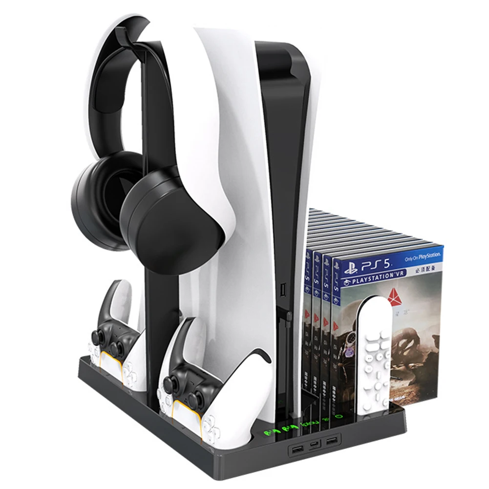 Вертикальная подставка для вентилятора охлаждения для PS5 с 15 игровыми слотами, 3 портами концентратора, зарядная станция для двух контролле...
Вертикальная подставка для вентилятора охлаждения для PS5 с 15 игровыми слотами, 3 портами концентратора, зарядная станция для двух контролле...