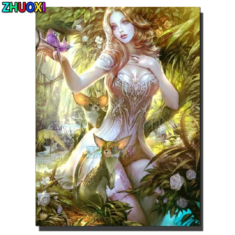Cartoon Fairy Girl Full Drill 5D DIY Diamond Painting Fantasy forest animals Diamond Embroidery mosaic diamond Stitch home Decor
Cartoon Fairy Girl Full Drill 5D DIY Diamond Painting Fantasy forest animals Diamond Embroidery mosaic diamond Stitch home Decor