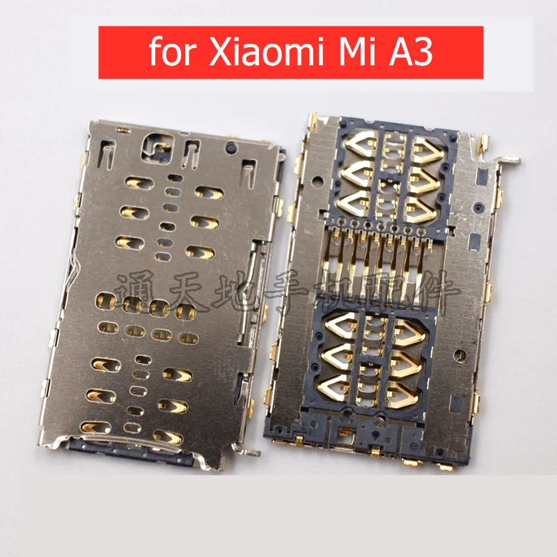 Для Xiaomi Mi A3 SIM Card Reader слот лотка держатель Разъем для замены запасных частей |