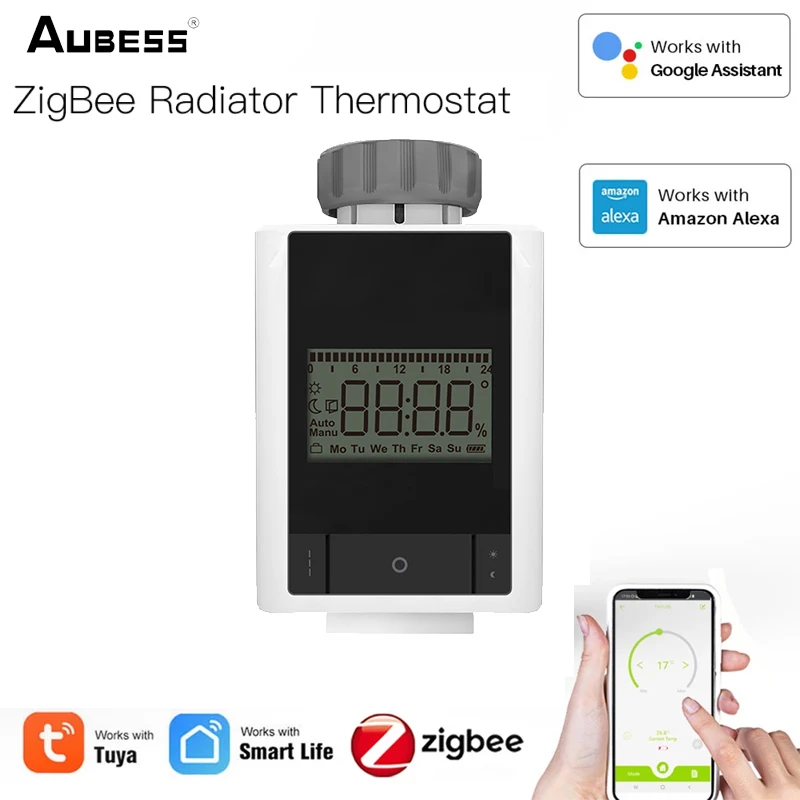 Aubess ZigBee3.0 термостат Tuya умный радиатор привод клапан использовать с шлюзом программируемый контроллер температуры голосовой борьбы
Aubess ZigBee3.0 термостат Tuya умный радиатор привод клапан использовать с шлюзом программируемый контроллер температуры голосовой борьбы