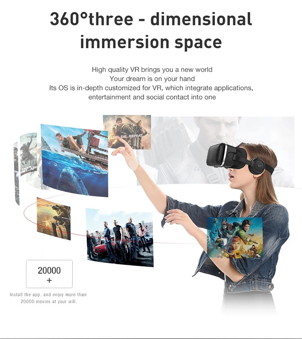 Upgraded VR Glasses 3D Glasses Headphone Virtual Reality Glasses Immersive Sound VR Headset For Smart Phone IOS Android
Upgraded VR Glasses 3D Glasses Headphone Virtual Reality Glasses Immersive Sound VR Headset For Smart Phone IOS Android
