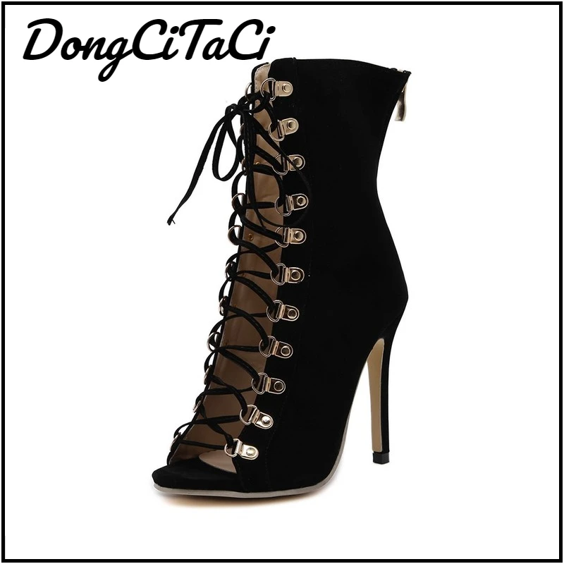 DongCiTaCi Women Pumps Peep Toe High Heels Gladiator Sandals Shoes Woman Party Wedding Flock Sexy Stiletto Lace Up Summer Boot
DongCiTaCi Women Pumps Peep Toe High Heels Gladiator Sandals Shoes Woman Party Wedding Flock Sexy Stiletto Lace Up Summer Boot