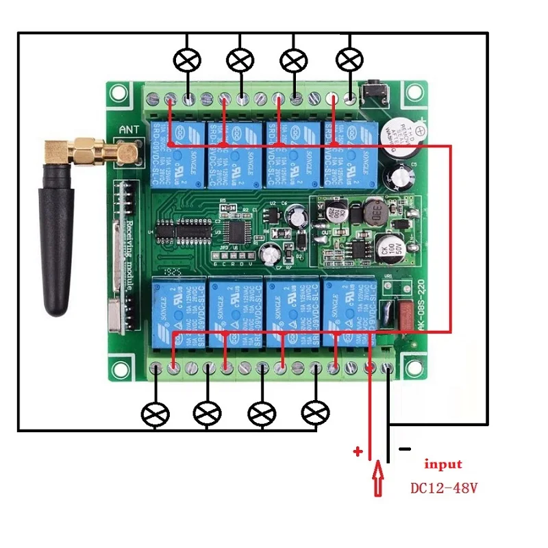 New DC 12V 24V 36V 48V 8 Channel 8 CH 10A Relay RF Wireless Remote Control Lighting Switch With White Remote Control
New DC 12V 24V 36V 48V 8 Channel 8 CH 10A Relay RF Wireless Remote Control Lighting Switch With White Remote Control