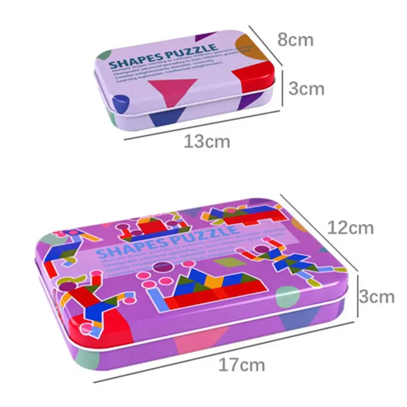 Wooden Pattern Blocks - Tangram Shape Set Color Sorting Stacking Game
Wooden Pattern Blocks - Tangram Shape Set Color Sorting Stacking Game