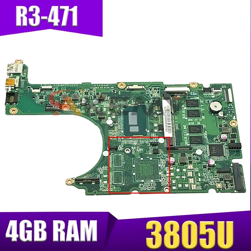 Akemy laptop Motherboard For ACER Aspire R3-471 Pentium 3805U with 4GB RAM Mainboard DA0ZQXMB8E0 SR210 DDR3 
Akemy laptop Motherboard For ACER Aspire R3-471 Pentium 3805U with 4GB RAM Mainboard DA0ZQXMB8E0 SR210 DDR3