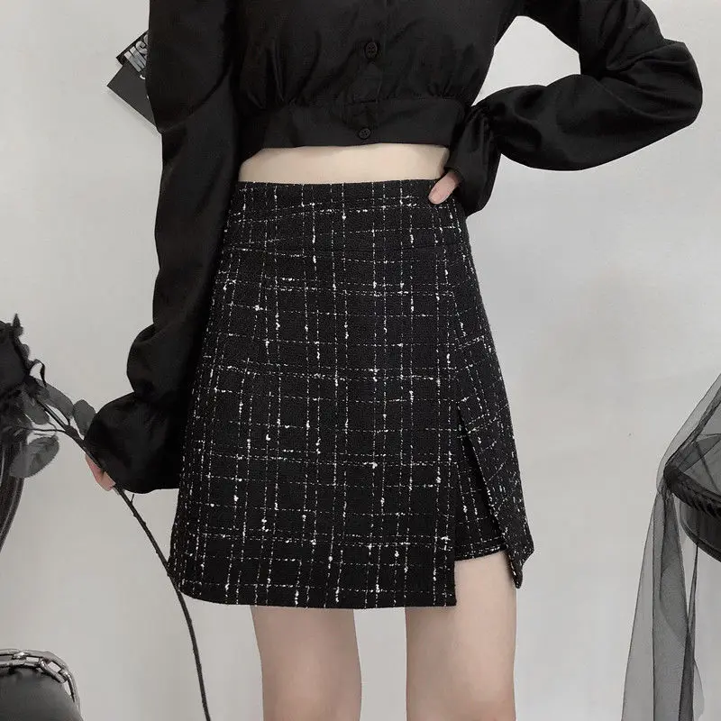 Autumn winter irregular tweed skirt vintage mini skirt womens high waist bright silk woolen skirts punk japanese harajuku skirt
Autumn winter irregular tweed skirt vintage mini skirt womens high waist bright silk woolen skirts punk japanese harajuku skirt