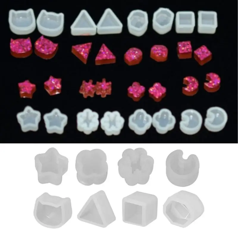 8 Pair/set UV Resin Silicone Molds DIY Crystal Epoxy Mold Small Earrings Stud Making Mould
8 Pair/set UV Resin Silicone Molds DIY Crystal Epoxy Mold Small Earrings Stud Making Mould