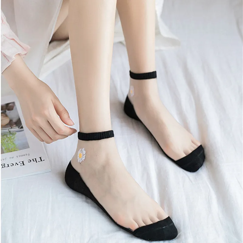 2021 New 1Pair Women Summer Ultrathin Ankle Socks Transparent Daisy Embroidery Lace Silk Elastic Socks Cute Girls Short Socks
2021 New 1Pair Women Summer Ultrathin Ankle Socks Transparent Daisy Embroidery Lace Silk Elastic Socks Cute Girls Short Socks