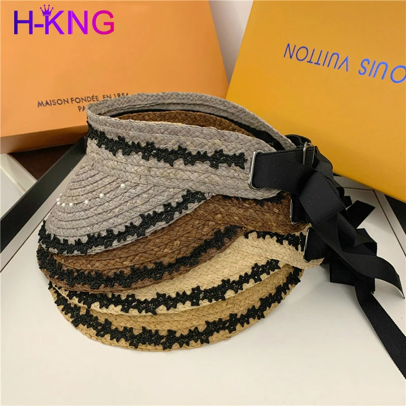 2021 Summer French Elegant Lace Empty Top Hat Ladies All-match Pearl Strap Sunshade Straw Hat Outdoor Beach Hat Women Sun Hat
2021 Summer French Elegant Lace Empty Top Hat Ladies All-match Pearl Strap Sunshade Straw Hat Outdoor Beach Hat Women Sun Hat