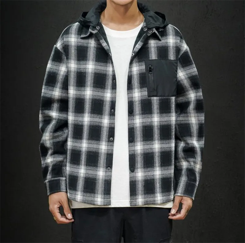 2021 Winter Casual Plaid Hooded Velvet Thickened Warm Men Shirt Men's Cotton Loose Long Sleeve Shirts
2021 Winter Casual Plaid Hooded Velvet Thickened Warm Men Shirt Men's Cotton Loose Long Sleeve Shirts