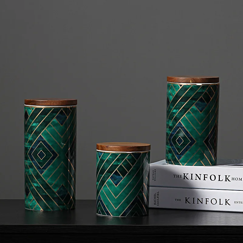 Ceramic Storage Tank Home Decoration Nordic Style Emerald Sealed Pot Scented Tea Storage Tank Creative Storage Tank Ornaments
Ceramic Storage Tank Home Decoration Nordic Style Emerald Sealed Pot Scented Tea Storage Tank Creative Storage Tank Ornaments