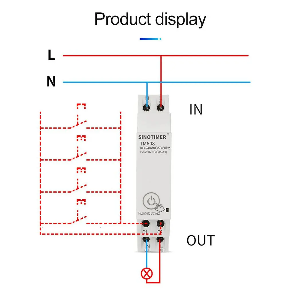18mm Single Phase Digital Timer Switch Remote WiFi Smart Light Control Switch Programmer With Energy Monitoring 100-240V 16A
18mm Single Phase Digital Timer Switch Remote WiFi Smart Light Control Switch Programmer With Energy Monitoring 100-240V 16A