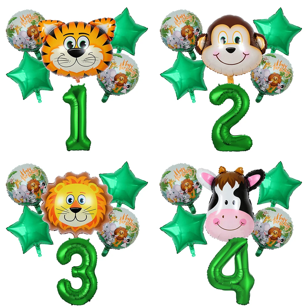 6pcs/lot Jungle Safari Party Balloons Birthday Party Decorations Number Balloons Aniaml Forest Baby Shower Jungle Party Supplies
6pcs/lot Jungle Safari Party Balloons Birthday Party Decorations Number Balloons Aniaml Forest Baby Shower Jungle Party Supplies