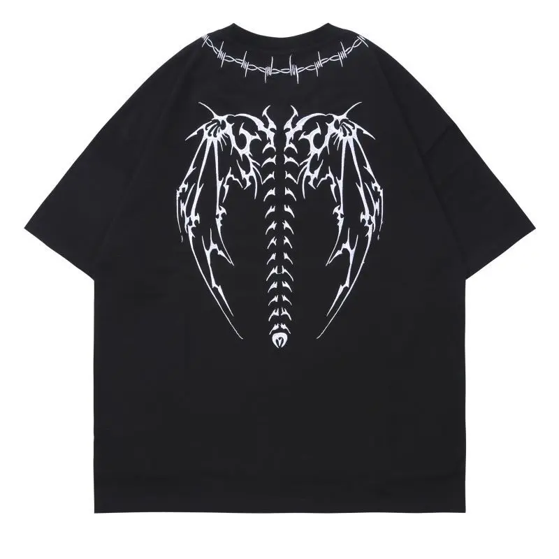 Hip Hop Streetwear Black T Shirt 2021 Embroidery Skeleton Wing T-Shirt Harajuku Cotton Tshirt Short Sleeve Tees Tops WQ409 WQ
Hip Hop Streetwear Black T Shirt 2021 Embroidery Skeleton Wing T-Shirt Harajuku Cotton Tshirt Short Sleeve Tees Tops WQ409 WQ