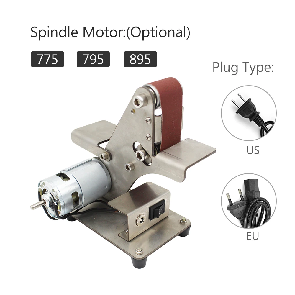 40~90W Mini Electric Belt Machine Sander Sanding Grinding Polishing Abrasive Belts Grinder DIY Cutter Edges | Инструменты