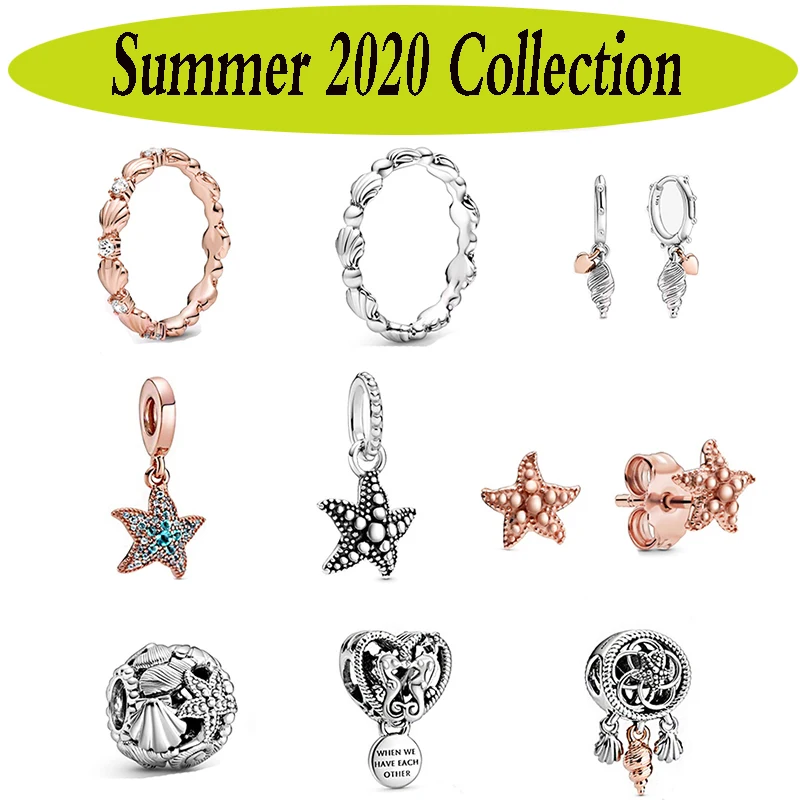 Summer 2020 Series Silver 925 Beaded Shell With Starfish Pendant Diy Original 1:1 Suitable For Female Simple Jewelry
Summer 2020 Series Silver 925 Beaded Shell With Starfish Pendant Diy Original 1:1 Suitable For Female Simple Jewelry