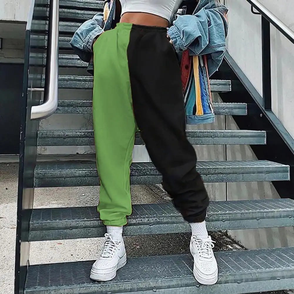 Women Fashion Patchwork Pants Autumn Elastic Waist Pocket Harajuku Sport Trouser Casual Streetwear Sweatpant 2021 New
Women Fashion Patchwork Pants Autumn Elastic Waist Pocket Harajuku Sport Trouser Casual Streetwear Sweatpant 2021 New