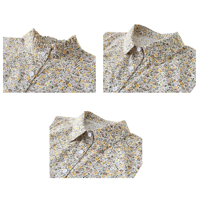 M89E Pastoral Vintage Floral Print Fake Collar Detachable Dickey Blouse for Women Sweater Decorative Layering Half Shirt Tops
M89E Pastoral Vintage Floral Print Fake Collar Detachable Dickey Blouse for Women Sweater Decorative Layering Half Shirt Tops