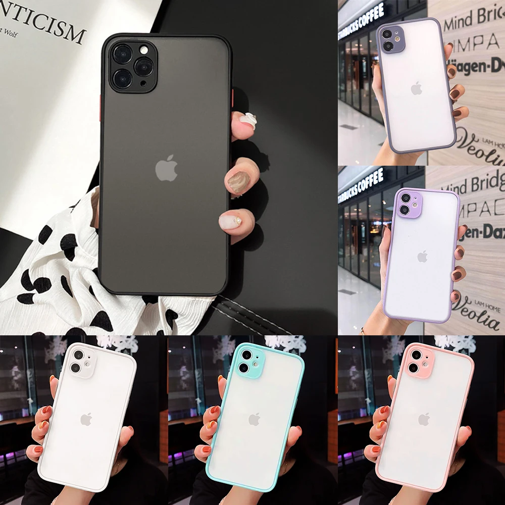 Black white pink blue purple gray Phone Cases Transparent Matte for iPhone 7 8 11 12 s mini pro X XS XR MAX Plus cover funda
Black white pink blue purple gray Phone Cases Transparent Matte for iPhone 7 8 11 12 s mini pro X XS XR MAX Plus cover funda