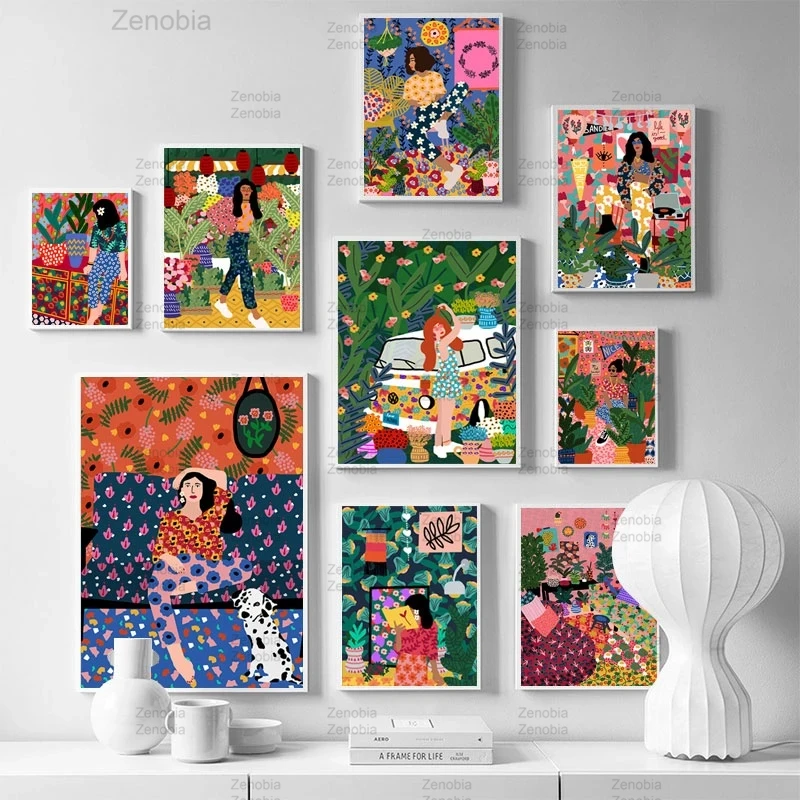 Abstract Fashion Vintage Girl Plant Dog Wall Art Canvas Painting Nordic Posters and Prints Wall Pictures for Living Room Decor
Abstract Fashion Vintage Girl Plant Dog Wall Art Canvas Painting Nordic Posters and Prints Wall Pictures for Living Room Decor