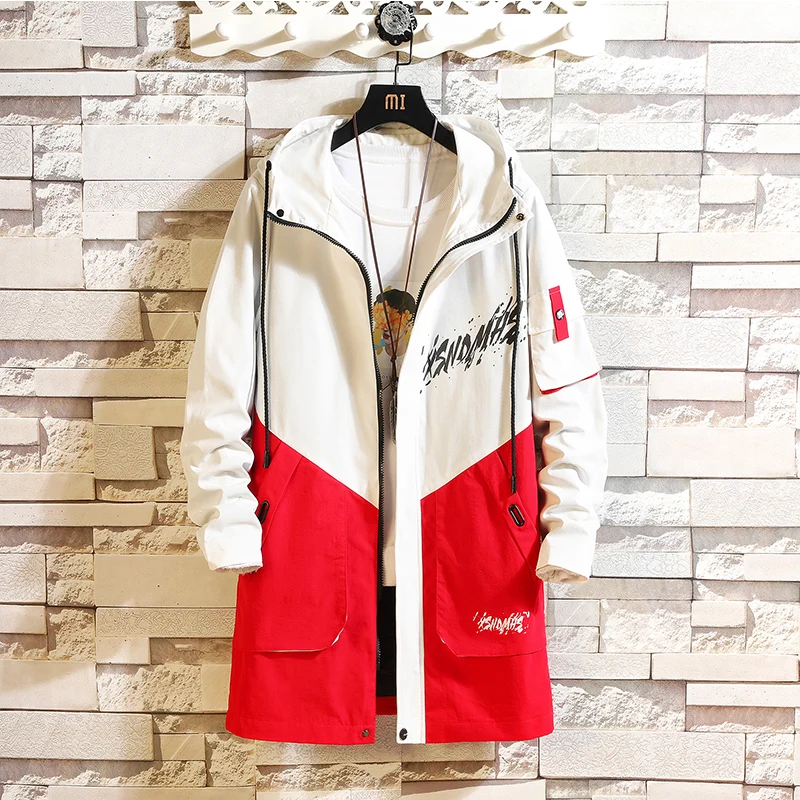 Men's windbreaker men's long coat men's hooded clothes personality asymmetric color matching coat long sleeve RF6
Men's windbreaker men's long coat men's hooded clothes personality asymmetric color matching coat long sleeve RF6