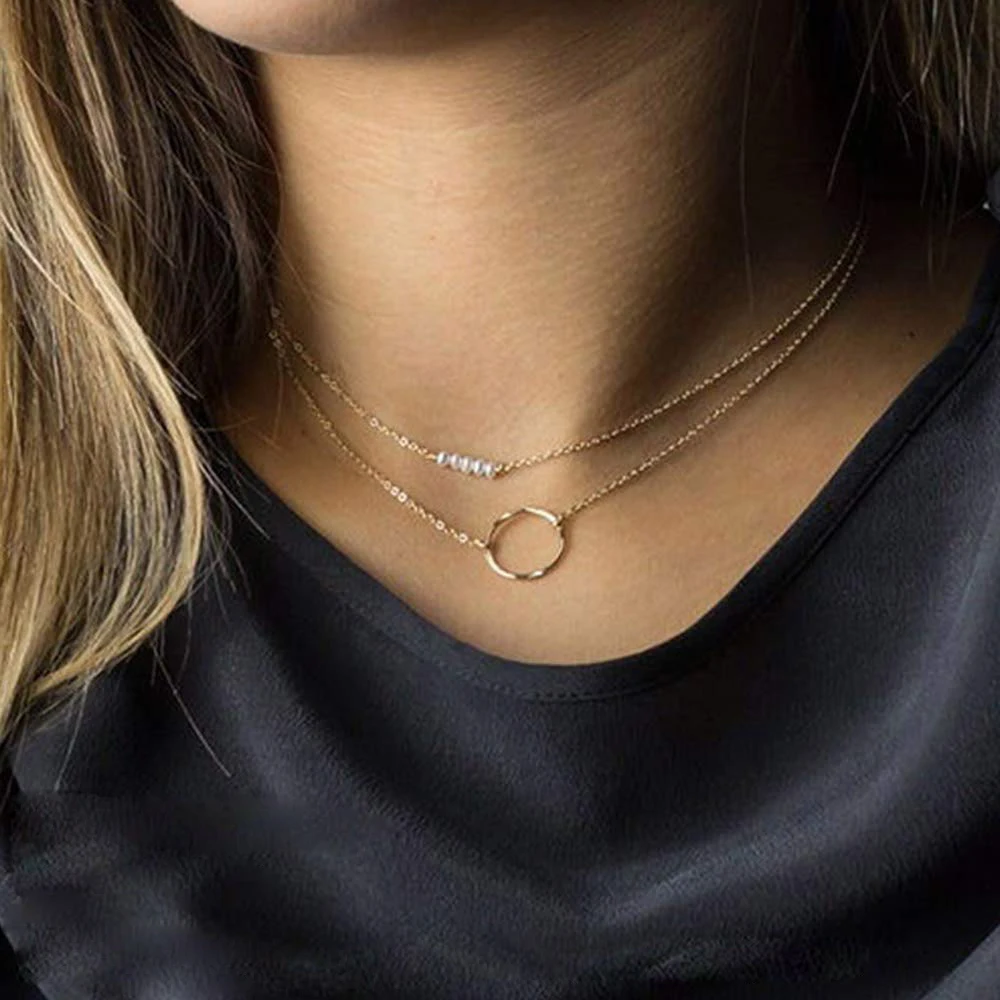 Sufair 2PC Natural Freshwater Pearls 14K Gold Round Circle Pendant Necklace for Women Layered Choker Necklace Girl Jewelry Gift
Sufair 2PC Natural Freshwater Pearls 14K Gold Round Circle Pendant Necklace for Women Layered Choker Necklace Girl Jewelry Gift